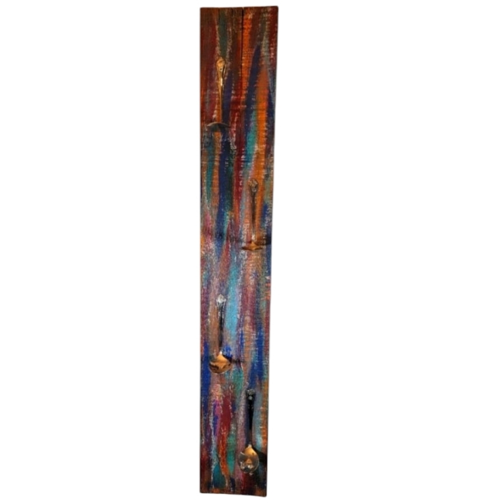 36" Rustic Spoon Hook Barnwood Board Decor Piece